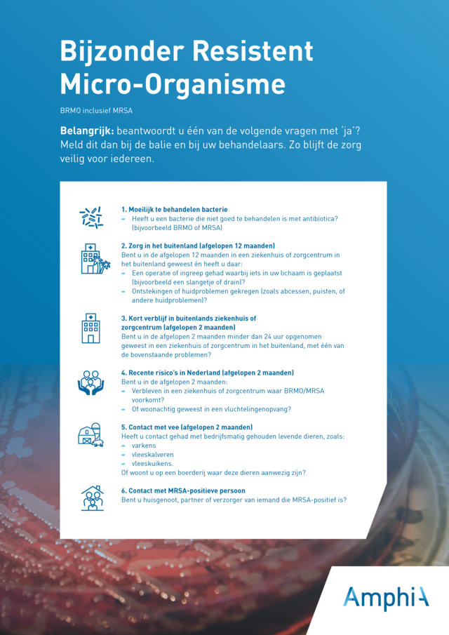 Poster MRSA BRMO voorlichting