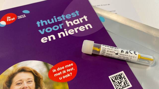 Ik test: grootschalig onderzoek met thuistest moet hart- en vaatziekten, nierziekte en diabetes type 2 opsporen