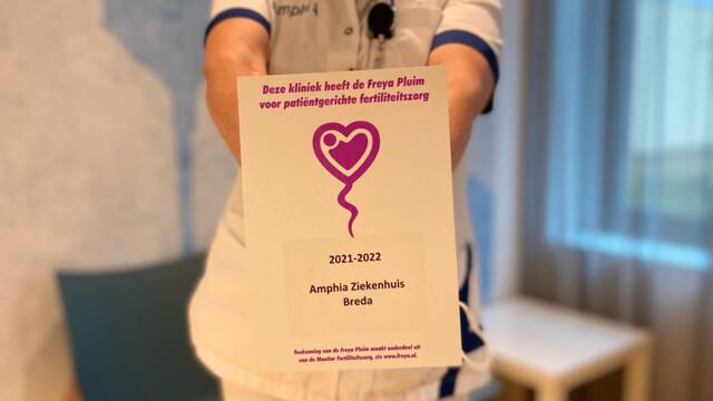 Freya pluim voor afdeling Fertiliteit